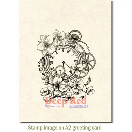 Deep Red Stamps Blossom Time Rubber Cling Stamp 2.75 x 3.2 inches {4}