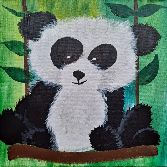 Paint By Colors - PJ Panda Acrylic Painting Kit, Art Gift Set, DIY Craft, Beginner Painting, Paint At Home {1}