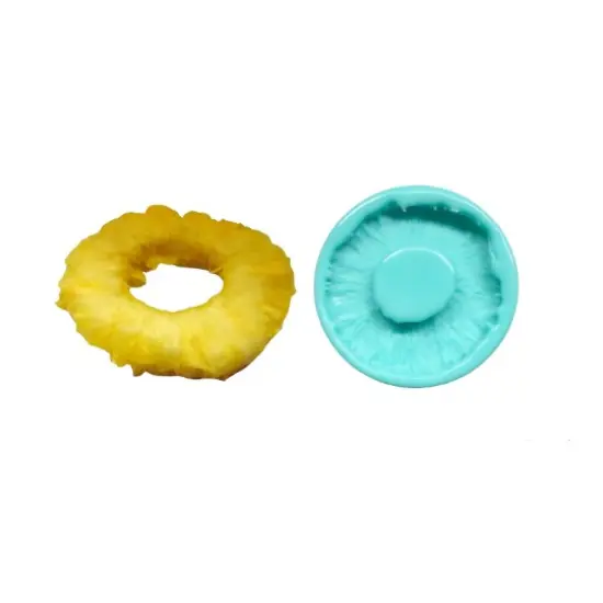 2pc Thin Fresh Pineapple Ring Silicone Molds, Realistic Food Shape Mold, For Wax | Embed | Soap |Resin Castings {1}