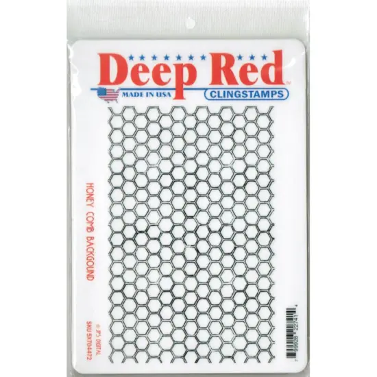 Deep Red Stamps Honey Comb Rubber Cling Stamp 4 x 6 inches {2}