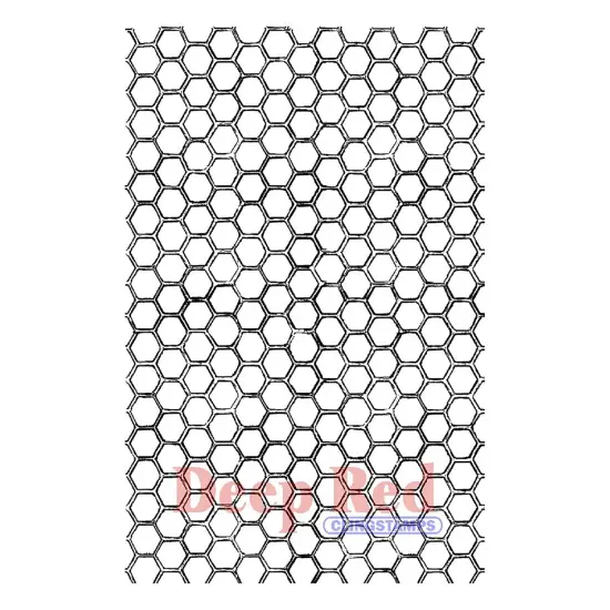 Deep Red Stamps Honey Comb Rubber Cling Stamp 4 x 6 inches {1}