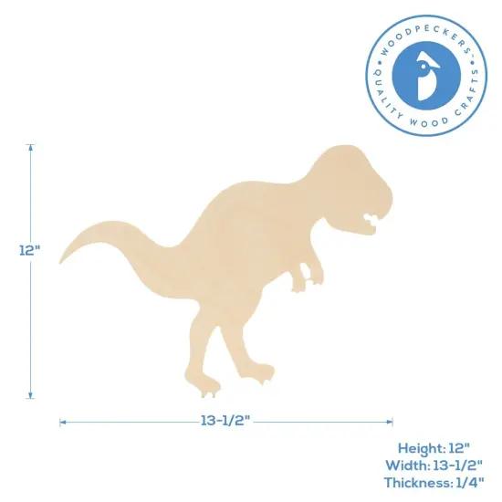 Unfinished Wood Dinosaur Cutouts 12"x13-1/2", Animal Decor & Craft | Woodpeckers {4}