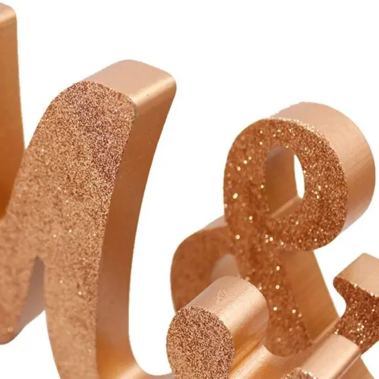 Rose Gold Mr & Mrs Sign Wooden Letters Wedding Table Decor Wedding Gift {6}