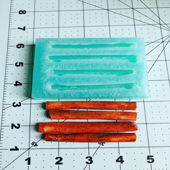 4pc Cinnamon Stick Silicone Candle Mold, Realistic Food Shape Mold, For Wax | Embed | Soap |Resin Castings 1pc {2}