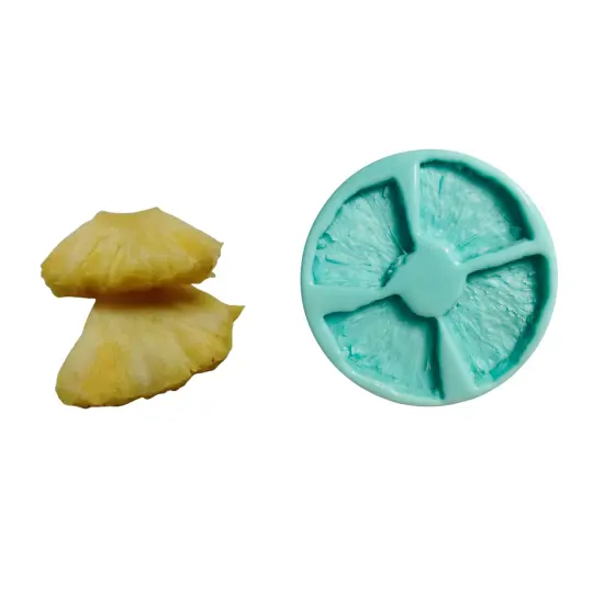 4pc Pineapple Wedge Quarter Slice Silicone Mold| Soap Mold| Candle Mold | Mold for Wax| Mold for Resin {1}