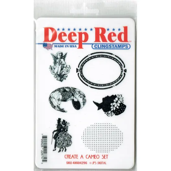 Deep Red Stamps Create A Cameo Rubber Cling Stamp Set 3 x 4 inches {2}