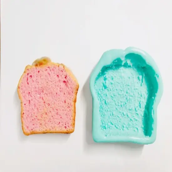 2pc Combo Realistic Pound Cake Slice| Dessert Shape Silicone Mold| Soap| Candle | Mold for Wax| Mold for Resin {1}
