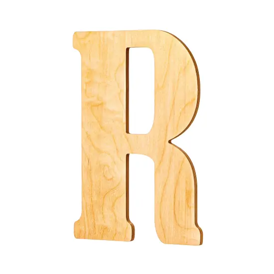 23 In. Letter R, Unfinished Vintage Wood Letter (R) {2}