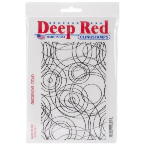 Deep Red Stamps Circles Rubber Cling Stamp 4 x 6 inches {2}