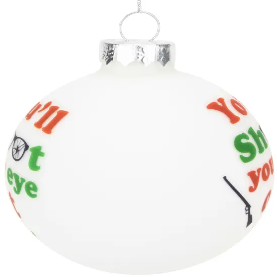 You'll Shoot Your Eye Out Glass Christmas Ornament {2}