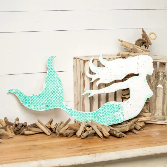 25 in. Unfinished Wooden Mermaid {2}