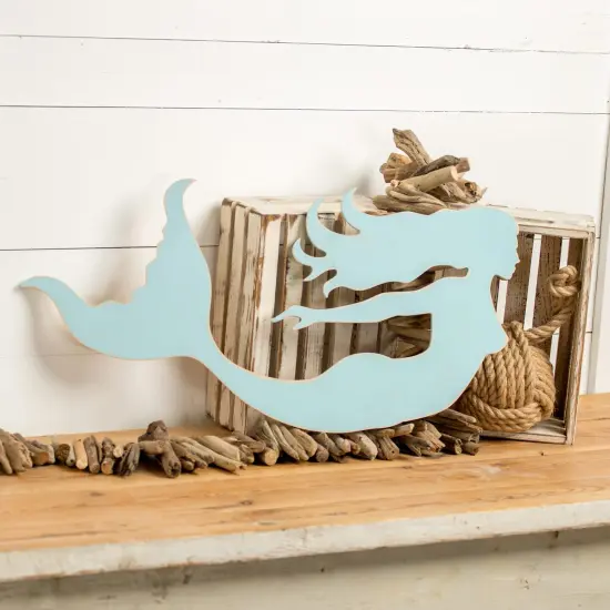 25 in. Unfinished Wooden Mermaid {3}