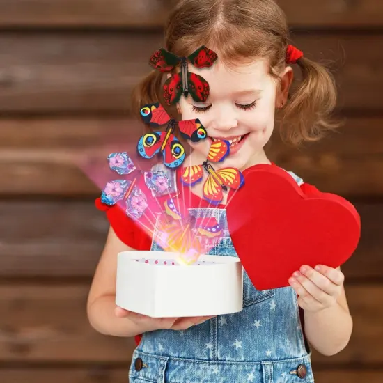 10pcs Magic Flying Butterfly Wind Up Butterfly Surprise Gift for Explosion Box Envelope Wedding Birthday Party Fairy Greeting Card {2}