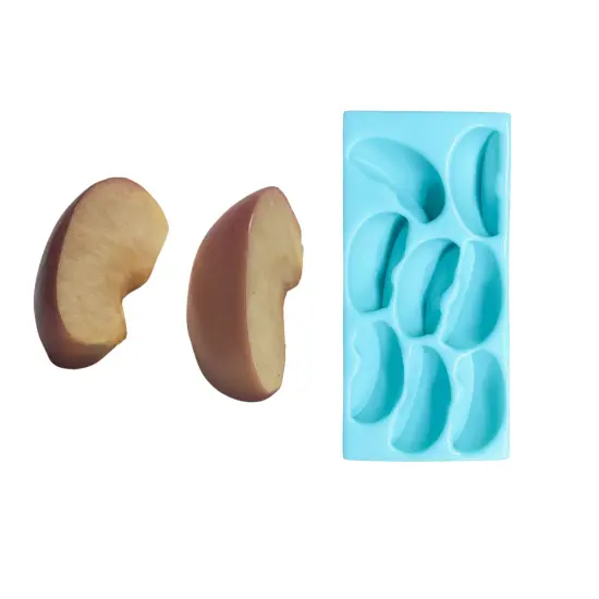 8pc Apple Slices Silicone Mold for Wax Melts | Candles | Resin Castings {1}