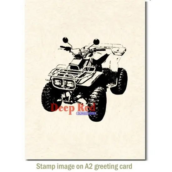 Deep Red Stamps 4 Wheeler Rubber Cling Stamp 3.2 x 3.2 inches {3}