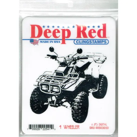 Deep Red Stamps 4 Wheeler Rubber Cling Stamp 3.2 x 3.2 inches {2}
