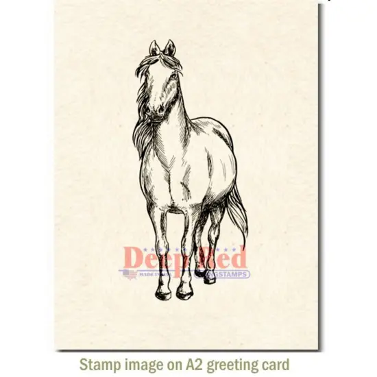 Deep Red Stamps Majestic Horse Rubber Cling Stamp 1.75 x 4.1 inches {4}