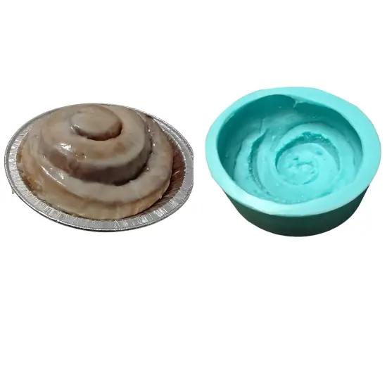 2PC DEAL Large Cinnamon Bun Mold| Realistic Dessert Shape Silicone Mold| Soap| Candle | Mold for Wax| Mold for Resin {1}