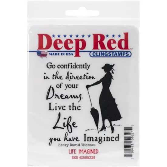 Deep Red Stamps Life Imagined Rubber Cling Stamp 3 x 3.1 inches {2}