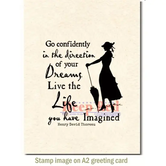 Deep Red Stamps Life Imagined Rubber Cling Stamp 3 x 3.1 inches {3}