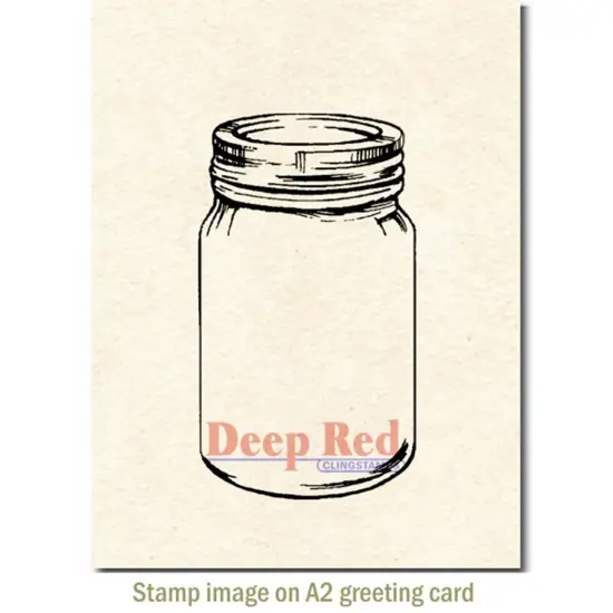 Deep Red Stamps Mason Jar Rubber Cling Stamp 2.1 x 3.75 inches {3}