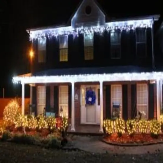 50 ct White Christmas Hook: Christmas Light Hanger for Gutters with Mesh Leaf Gutter Guards {2}