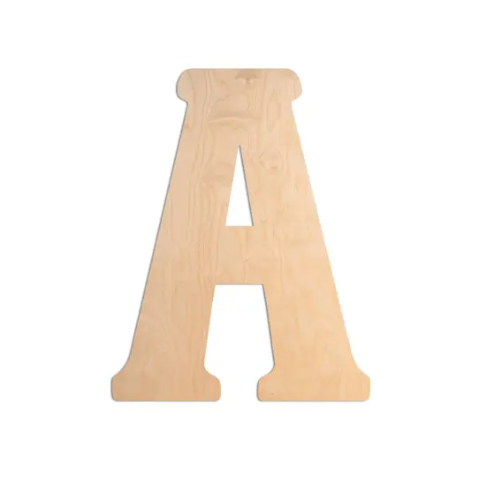 23 In. Letter A, Unfinished Vintage Wood Letter (A) {1}