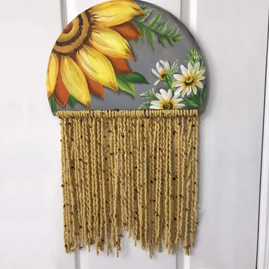 12 in. Unfinished Fiber Art Circle Base {5}