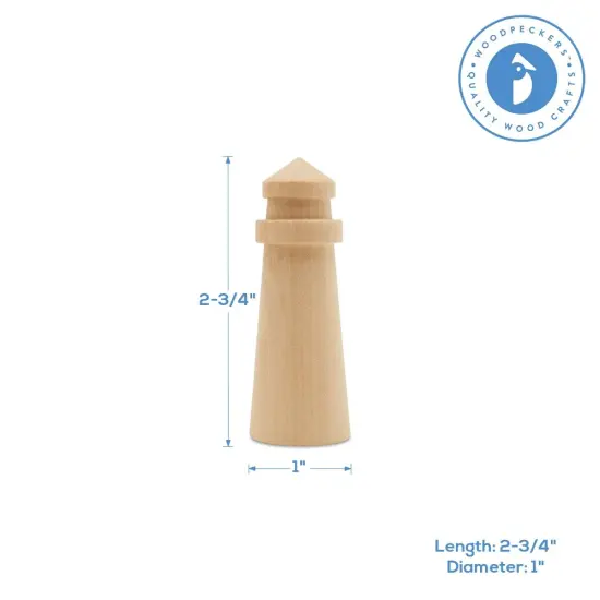 Wood Lighthouse Figures for Decor, Lighthouse Ornaments | Woodpeckers {9}