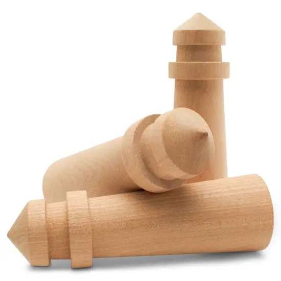Wood Lighthouse Figures for Decor, Lighthouse Ornaments | Woodpeckers {1}