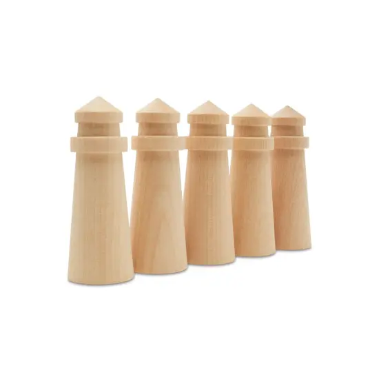 Wood Lighthouse Figures for Decor, Lighthouse Ornaments | Woodpeckers {7}