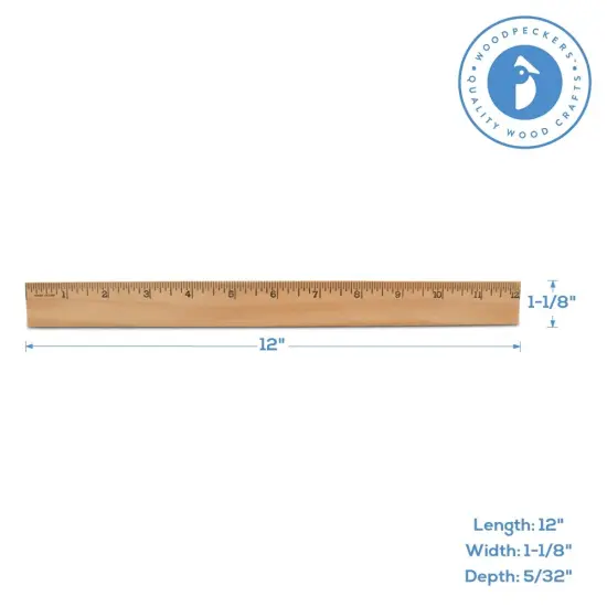 Wooden Rulers , Wood Rulers for School, Crafts and Education | Woodpeckers {3}