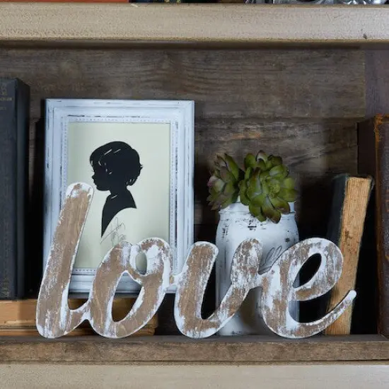 13 in. Unfinished Wooden Cursive "Love" {5}