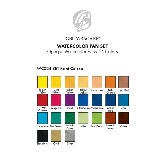Opaque Watercolor 24-Color Pan Set {3}