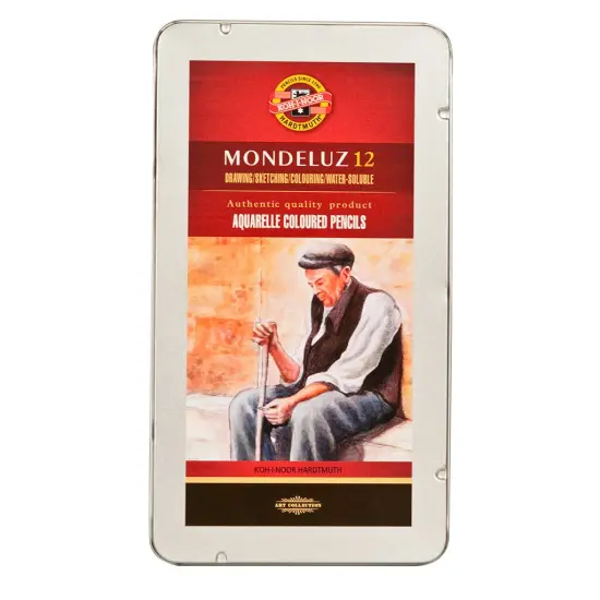 Mondeluz Aquarell Pencil Set, 12 Piece, Assorted Colors in a Tin, Carded {2}