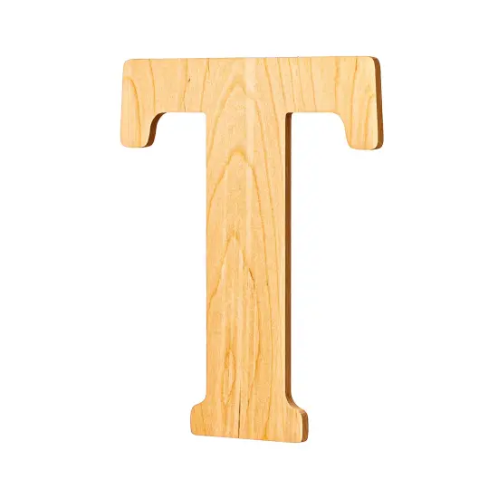 23 In. Letter T, Unfinished Vintage Wood Letter (T) {2}