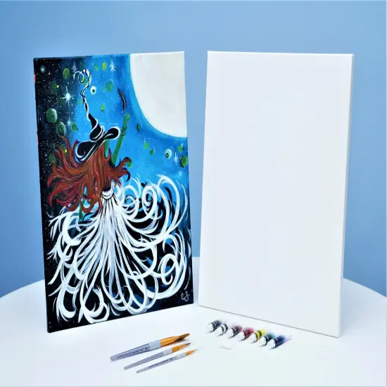 Halloween Paint Kit - Rhiannon's Mystical Flight Acrylic Painting Kit & Video Lesson, Paint Party, DIY Halloween Craft, Beginner Painting, Paint At Home {2}