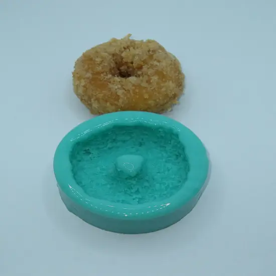 2pc Mini Crusted Doughnut Mold| Realistic Dessert Shape Silicone Mold| Soap| Candle | Mold for Wax| Mold for Resin {1}