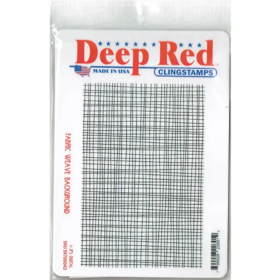 Deep Red Stamps Fabric Weave Rubber Cling Stamp 4 x 6 inches {2}