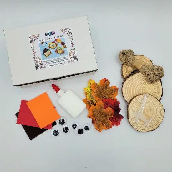 Ink and Trinket Kids Fall Craft Kit, Natural Wood {2}