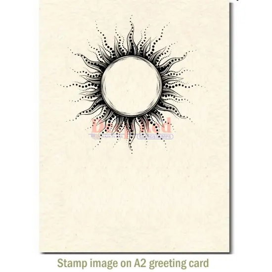 Deep Red Stamps Fiery Sun Rubber Cling Stamp 3.2 x 3.1 inches {4}