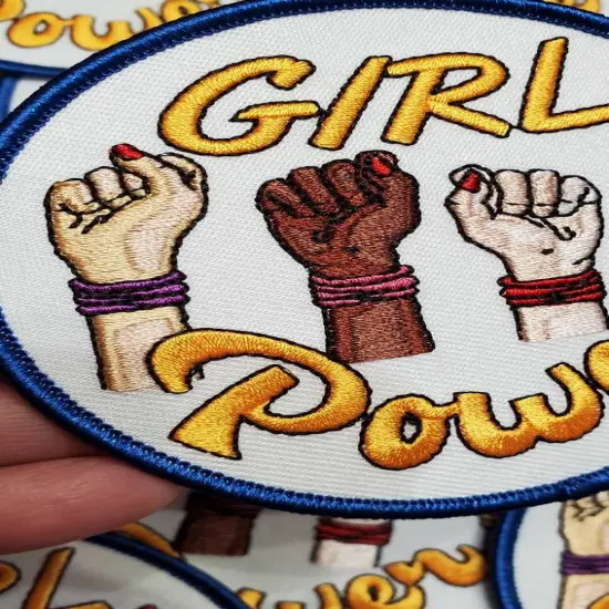 "Girl Power Fist" Female Empowerment Patch, Feminist Fist Patch, Iron-on Patch, Size 3" inches {2}