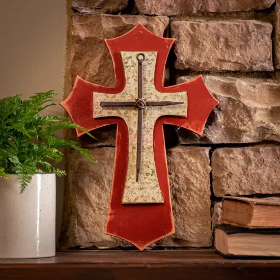 24 in. Unfinished Wooden Pointy Cross {4}