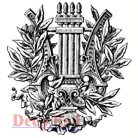 Deep Red Stamps Ancient Laurel Rubber Cling Stamp 3 x 3.25 inches {1}