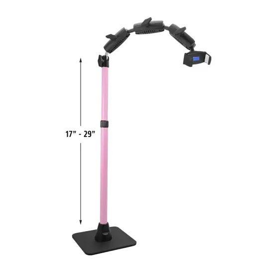 Arkon Mounts HD8RV29PK Pro Stand Phone or Camera Stand for Baking or Crafting Videos with Pink Extension Pole {5}