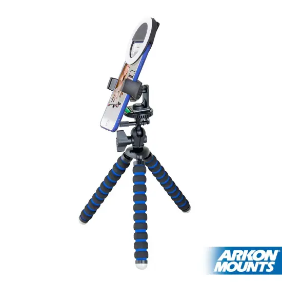 Arkon Mounts MG5LED Phone Tripod Mount and LED Ring Light Bundle {2}