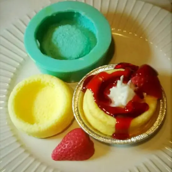 Realistic Short Cake | Dessert Shape Silicone Mold| Soap| Candle | Mold for Wax| Mold for Resin {1}