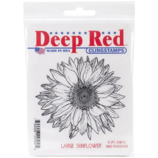 Deep Red Stamps Large Sunflower Rubber Cling Stamp 3.25 x 3.25 inches {2}