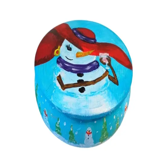 Christmas Paint Kit - Let's Have a Drink Tabletop Trinket Box Painting Kit & Video Lesson, Art Gift Set, DIY Christmas Craft, Beginner Painting, Paint At Home, Paint Party {2}