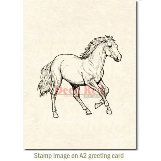 Deep Red Stamps Wild Horse Rubber Cling Stamp 3.25 x 3.2 inches {3}